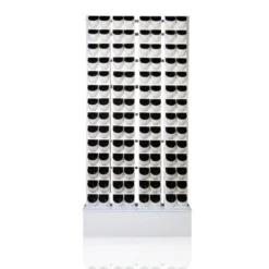 Bush big giardino verticale 112 vasi autoinnaffianti esterno interno bianco opaco serbatoio pompa usb 100x25xh204 cm