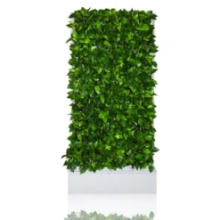 Bush big giardino verticale 112 vasi autoinnaffianti esterno interno bianco opaco serbatoio pompa usb 100x25xh204 cm