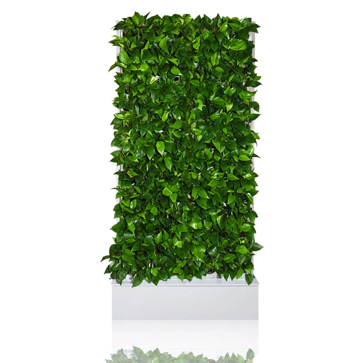 Bush big giardino verticale 112 vasi autoinnaffianti esterno interno bianco opaco serbatoio pompa usb 100x25xh204 cm