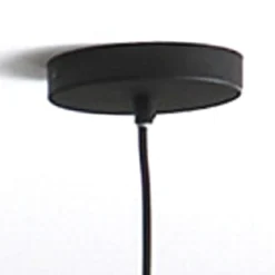 Cap lampadario in metallo nero opaco filo regolabile d34 h28 cm