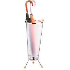 Cegox portaombrelli in metallo cromato e metacrilato opaco h67 d26.5 cm