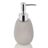 Cement dispenser portasapone in poliresina effetto cemento colore grigio 7x7 h16 cm