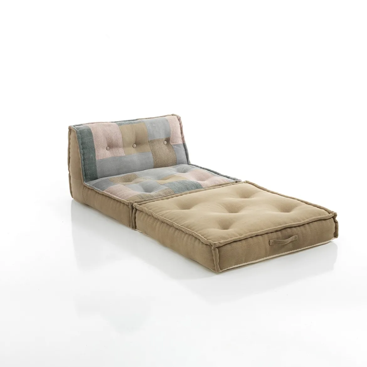 Chaise longue patty poltrona rivestimento 100% cotone multicolore 82x82xh65