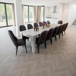 Charlie cement tavolo / consolle allungabile finitura grigio cemento con 6 prolunghe 54-306x90 cm