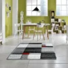 Chess grey tappeto in polipropilene grigio intagliato a mano cm 140x190