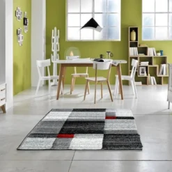 Chess grey tappeto in polipropilene grigio intagliato a mano cm 140x190