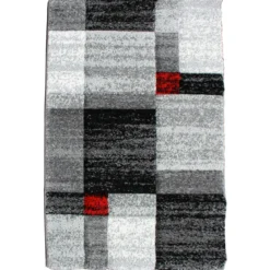 Chess grey tappeto in polipropilene grigio intagliato a mano cm 140x190