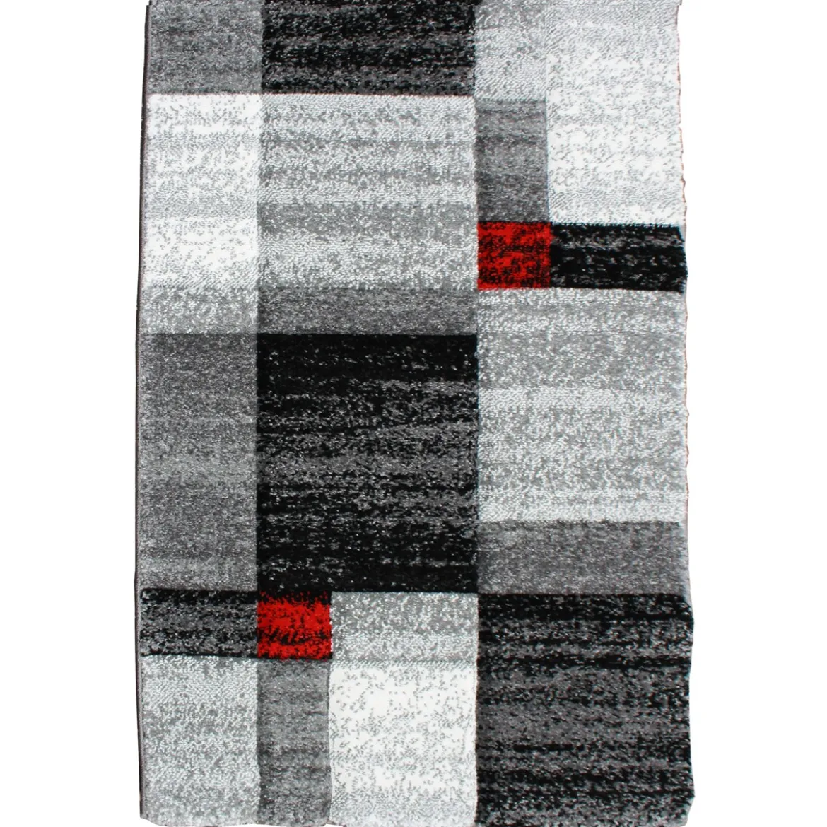 Chess grey tappeto in polipropilene grigio intagliato a mano cm 140x190