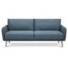 Cigo divano / letto in pelle sintetica di colore blu laguna l210 p86 h86 cm