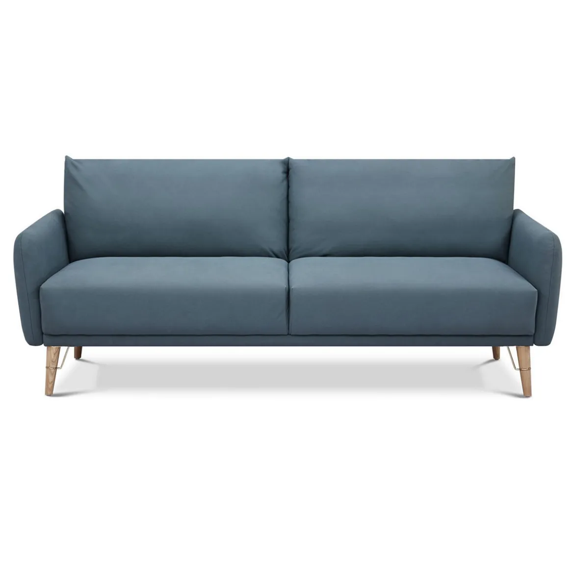 Cigo divano / letto in pelle sintetica di colore blu laguna l210 p86 h86 cm