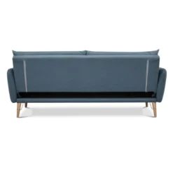 Cigo divano / letto in pelle sintetica di colore blu laguna l210 p86 h86 cm