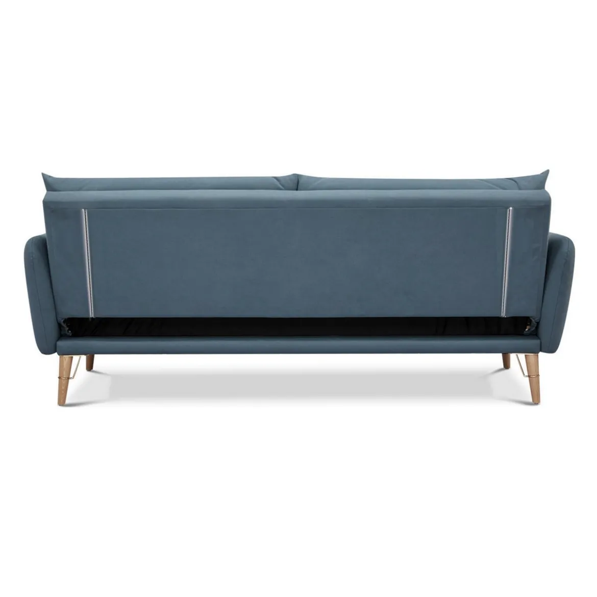 Cigo divano / letto in pelle sintetica di colore blu laguna l210 p86 h86 cm