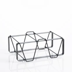 Cin cantinetta modulare nella porta bottiglie in acciaio nero opaco 2 bottiglie 30x12xh12 cm
