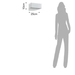 City big applique in alluminio bianco opaco 25x10 h10 cm
