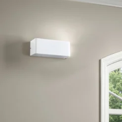 City big applique in alluminio bianco opaco 25x10 h10 cm