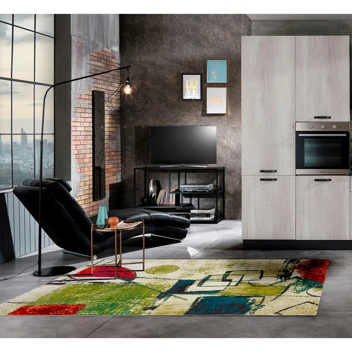 City colors 07 tappeto 100% polipropilene cm 133 x 190