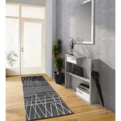 City grey black 14 tappeto corsia 100% polipropilene cm 80 x 150