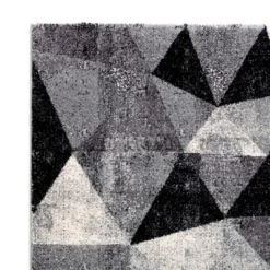 City grey black 03 tappeto 100% polipropilene cm 133 x 190