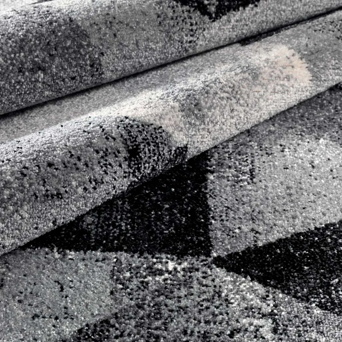 City grey black 03 tappeto 100% polipropilene cm 133 x 190
