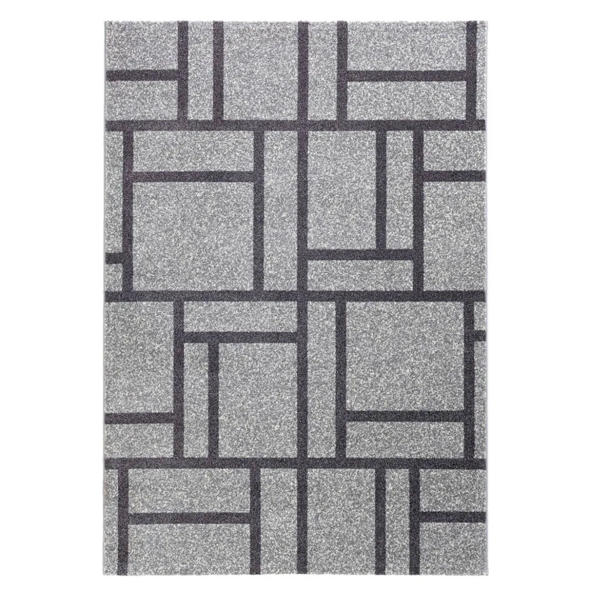 City grey black 11 tappeto 100% polipropilene cm 133 x 190