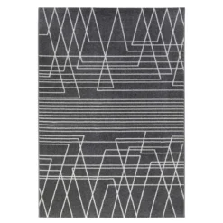 City grey black 15 tappeto 100% polipropilene cm 133 x 190