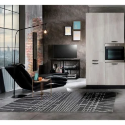 City grey black 15 tappeto 100% polipropilene cm 133 x 190