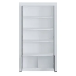 Clarke cement vetrina colonia cement 2 ante vetro e grigio cemento struttura finitura larice bianco 110x42xh191 cm