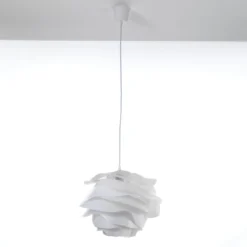 Cloud lampadario in polipropilene bianco opaco con filo regolabile d40 h30 cm