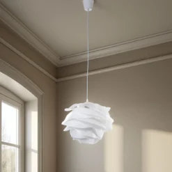 Cloud lampadario in polipropilene bianco opaco con filo regolabile d40 h30 cm