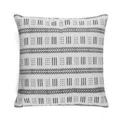Code cuscino 100% cotone lato decorato lato a tinta unita coordinato made in india 52x52 cm