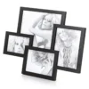 Collage 4 foto portafoto da tavolo colore nero opaco h.36 l.475 p.2 cm