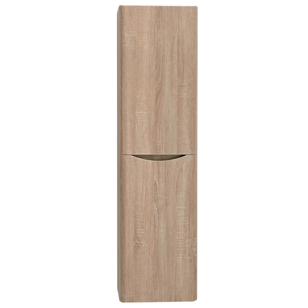 Colonna pensile in legno finitura rovere tranchè con ante ammortizzate l40 p30 h150 cm