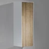Colonna pensile rovere tranchè e laccata bianco lucido 35x30xh100 cm