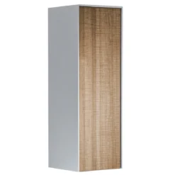 Colonna pensile rovere tranchè e laccata bianco lucido 35x30xh100 cm