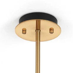 Combo a lampadario led in metallo verniciato ottone d60 h74 cm