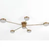 Combo b lampadario led in metallo verniciato ottone 100x70 h13 cm