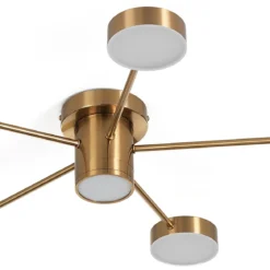 Combo b lampadario led in metallo verniciato ottone 100x70 h13 cm