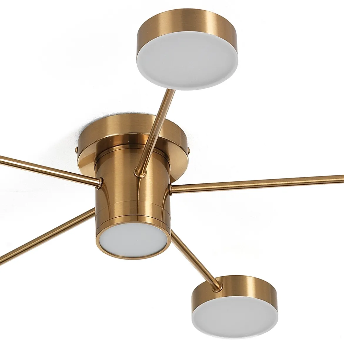 Combo b lampadario led in metallo verniciato ottone 100x70 h13 cm
