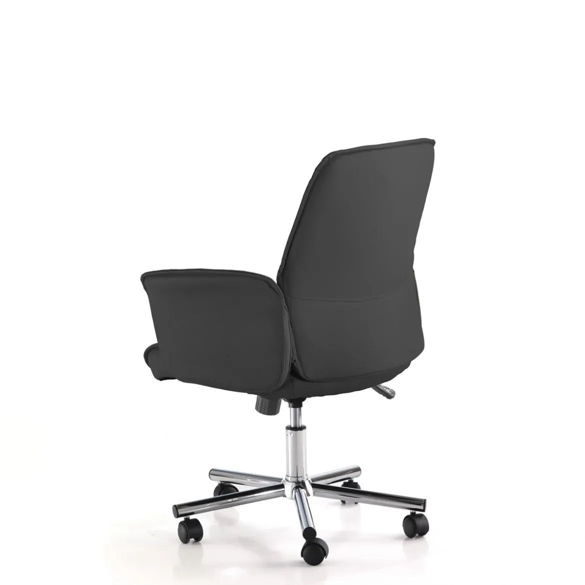 Cony black sedia da ufficio regolabile e girevole urbino in pelle sintetica nera con ruote 62x62 h91/97 cm