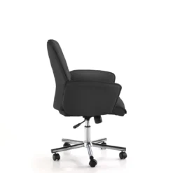 Cony black sedia da ufficio regolabile e girevole urbino in pelle sintetica nera con ruote 62x62 h91/97 cm