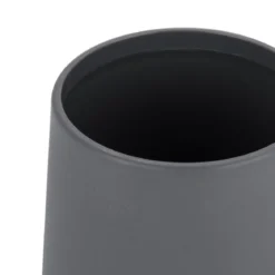 Cris bicchiere portaspazzolini in abs di colore grigio d6.5/8. h10 cm
