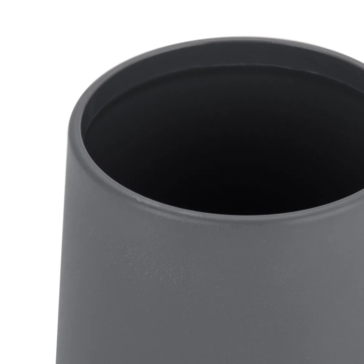 Cris bicchiere portaspazzolini in abs di colore grigio d6.5/8. h10 cm