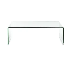Cristal tavolino a ponte in vetro curvato 110x55 h35 cm