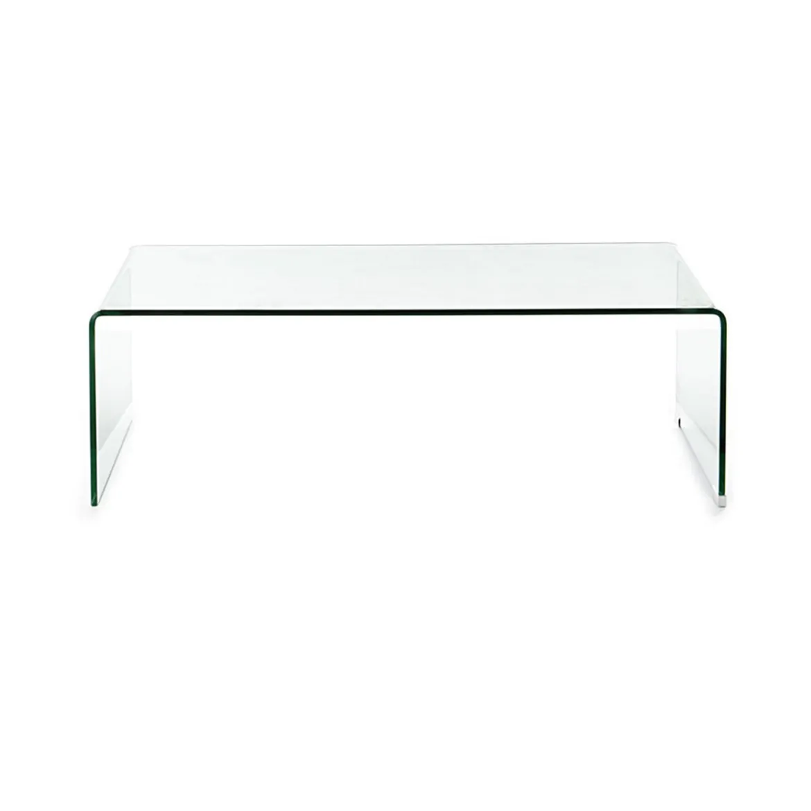 Cristal tavolino a ponte in vetro curvato 110x55 h35 cm