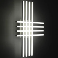 Cross white plafoniera / applique led in metallo bianco opaco 60x40 h13 cm