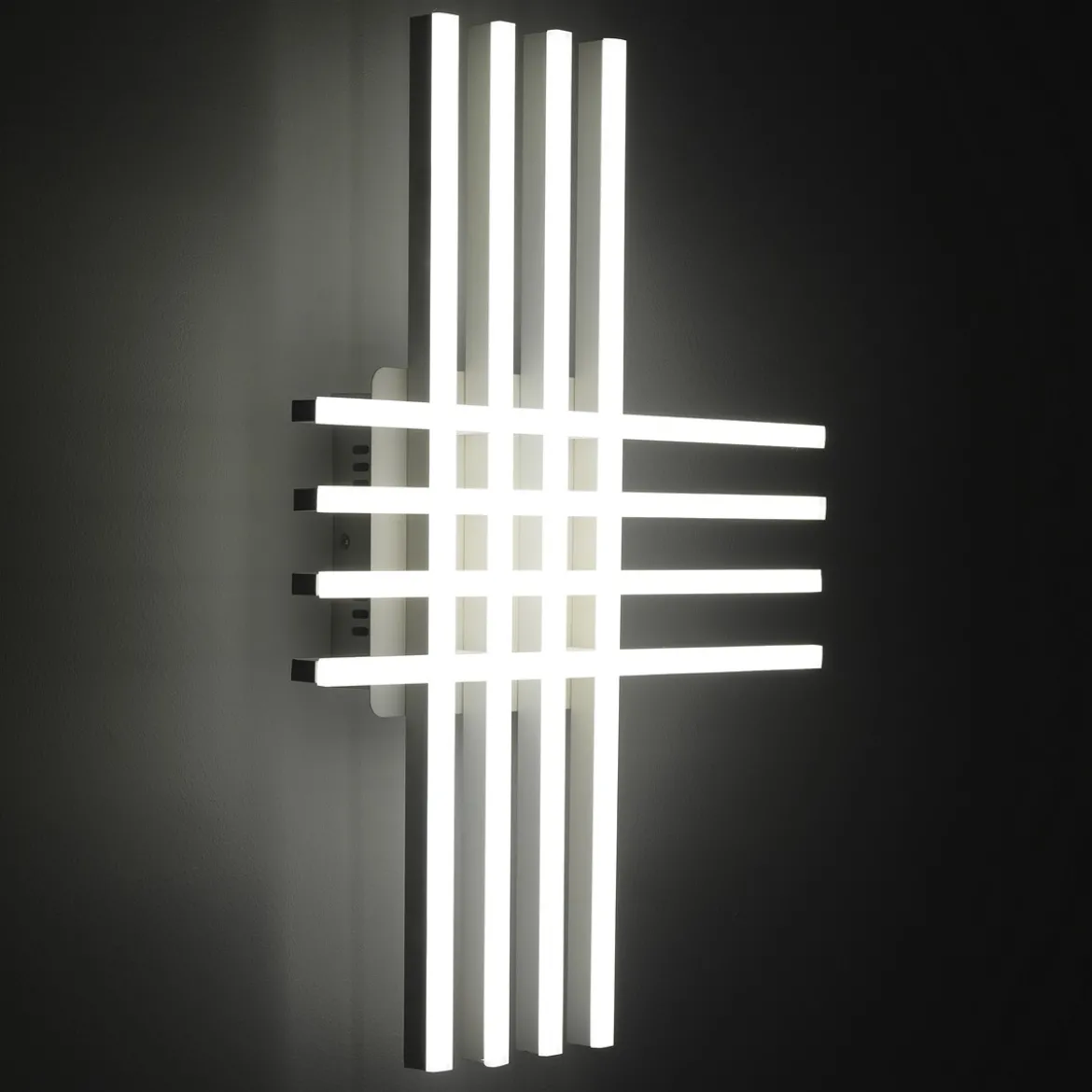 Cross white plafoniera / applique led in metallo bianco opaco 60x40 h13 cm