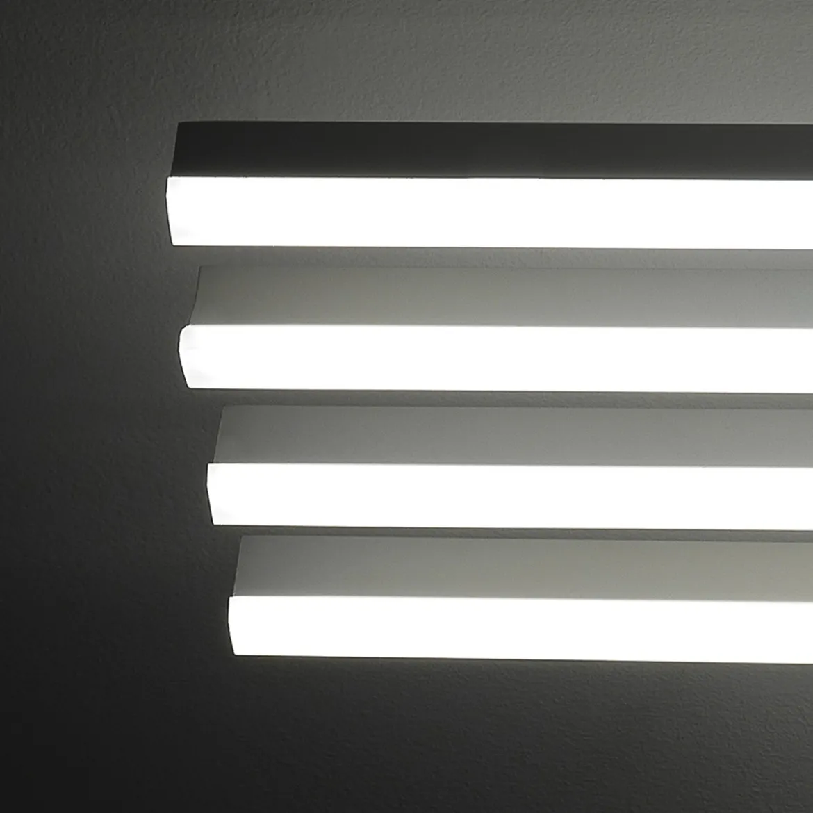 Cross white plafoniera / applique led in metallo bianco opaco 60x40 h13 cm