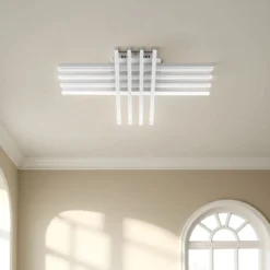 Cross white plafoniera / applique led in metallo bianco opaco 60x40 h13 cm