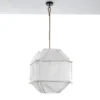 Datu lampadario in cotone bianco naturale per interno/esterno 40x40xh55 cm