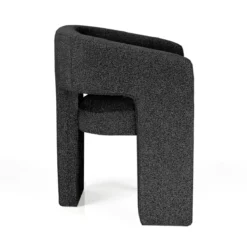 Deddy Dark Grey poltrona imbottita tessuto grigio scuro h70 l63 p60 seduta h50
